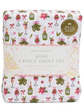 ENVOGUE Christmas Party Drinks Sheet Set KING